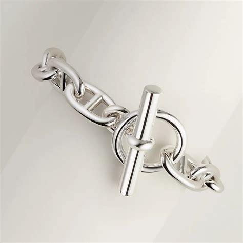 hermes bracelet argent chaine d ancre|Hermes chain link bracelet.